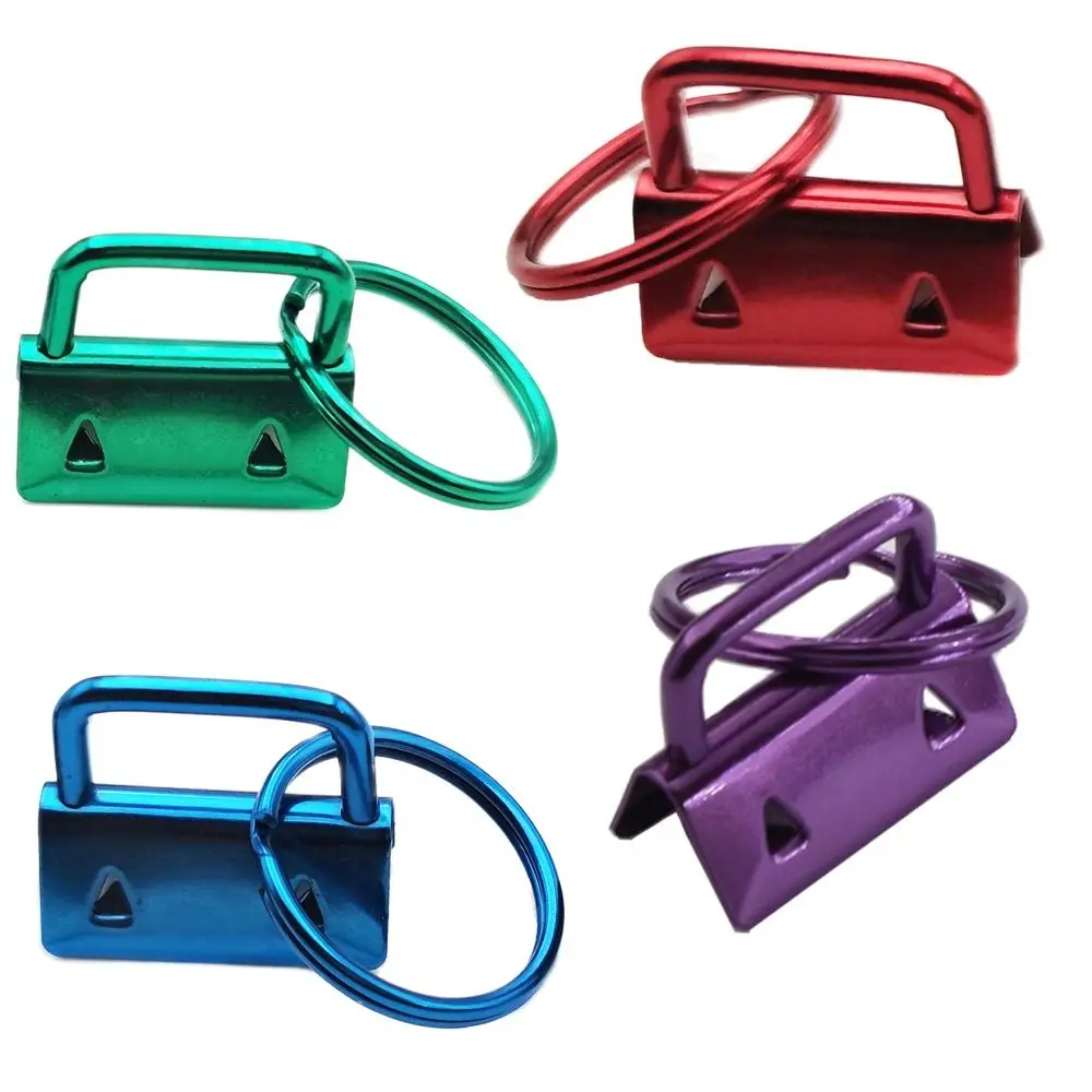 10 SetS 25mm Key Fob Hardware with Key Rings Keychain for Wristlet