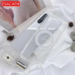 MagSafe Magnetic Shockproof Transparent Phone Case with Wireless Charging for Xperia 1 II (Transparent)