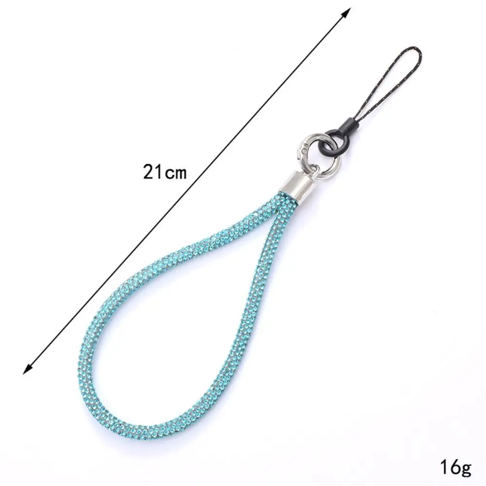 1PC Glitter Flashy Rhinestone Phone Lanyard Diamond Crystal Phone Wrist Straps Keychain Hanging Anti-lost Rope 6