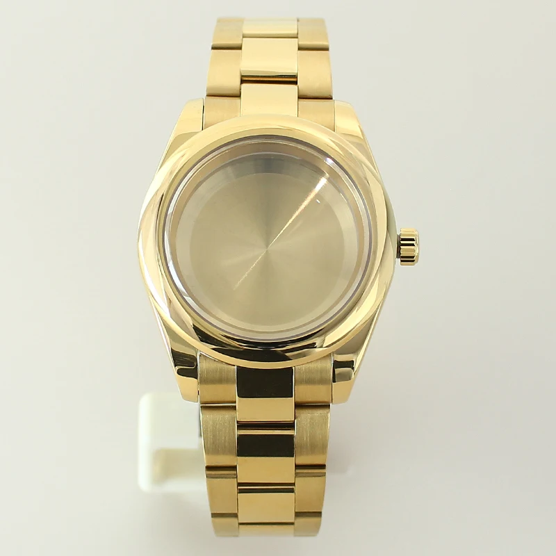 High-Quality 36mm/39mm Steel Watch Case with Sapphire Glass Bracelet