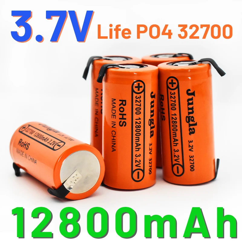 New large capacity 3.2V 32700 12800mAh LiFePO4 battery 35A continuous discharge maximum 55A high-power +DIY nickel sheet |