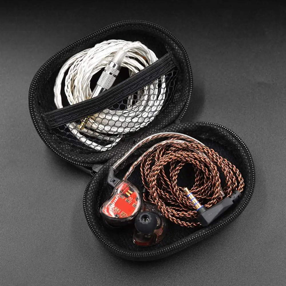1-10PCS Wired Earbuds Case for KZ BA10 AS10 ES4 Wired Headphones PU Storage Box Portable Organizer Bag for KZ BA10 AS10 ES4 3