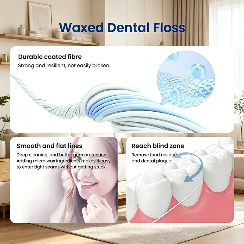 Oral-B Dental Floss 50m Flat Thread for Home Use Smooth Non Damaging To Gums Cleanses Interdental Residue Prevents Bad Breath