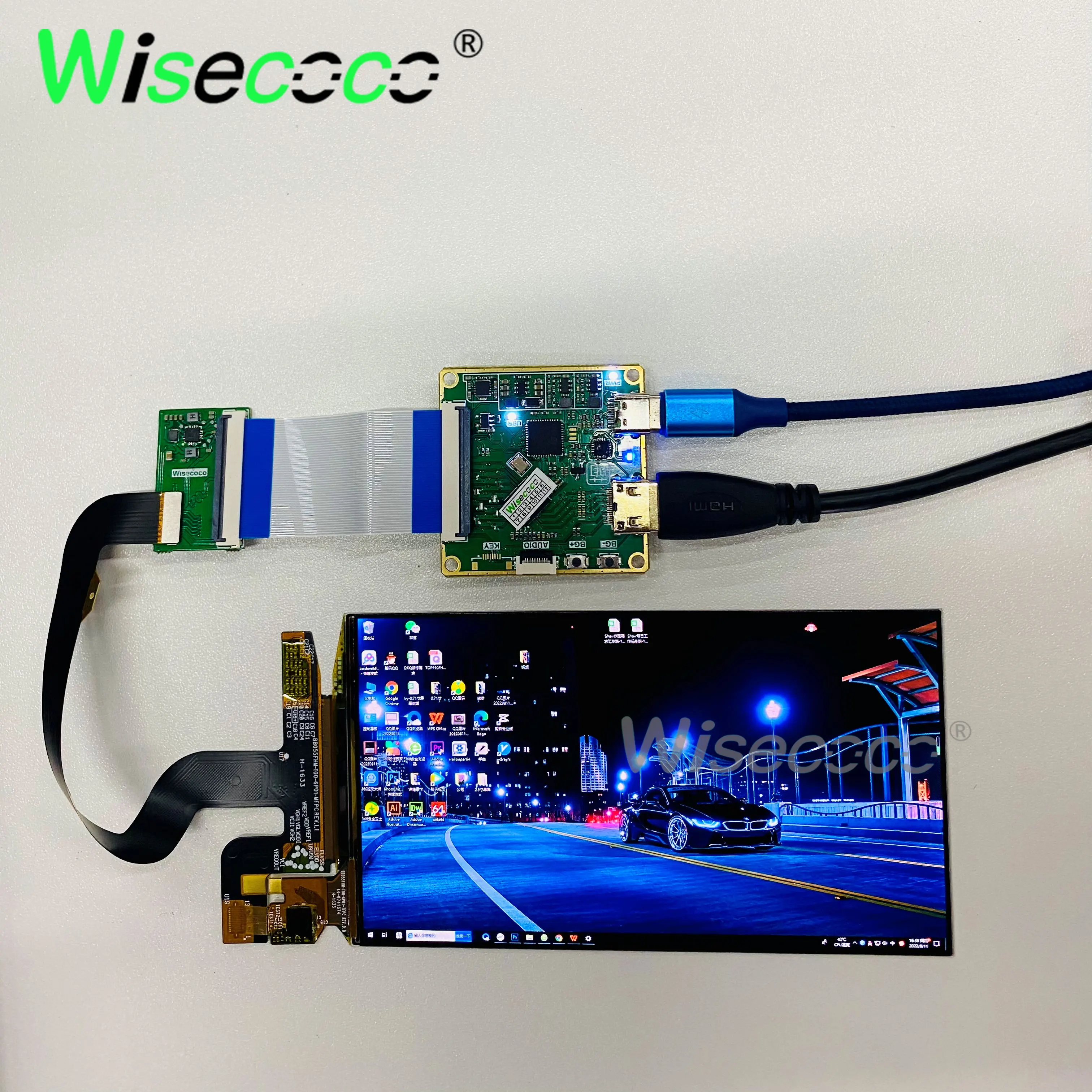 Oled 5.5 Polegada 1920x1080 Tela de Toque Fhd Amoled Tela 60hz Usb-c Placa Motorista Raspberry pi Win 10 11 Oled Painel Toque - Imagem 6