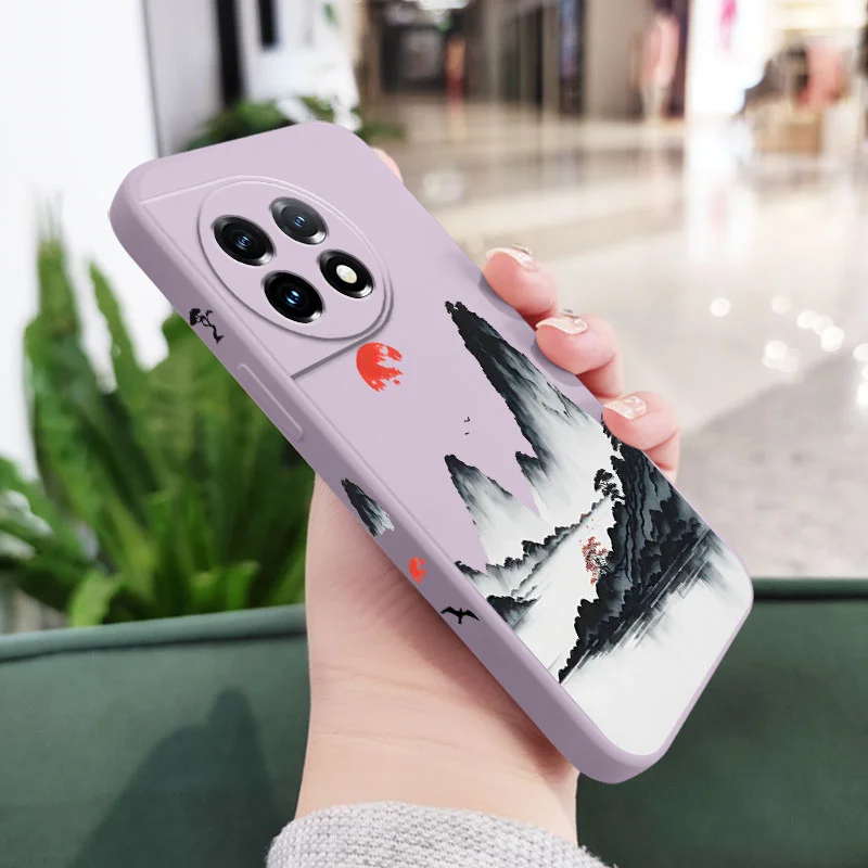 Sunset Red Liquid Silicone Phone Case Cover