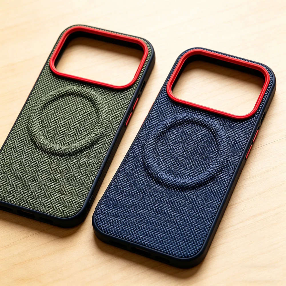 Enhanced Magnetic PU Leather Phone Case with Wireless Charging Compatibility