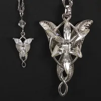 Collier Arwen en argent Sterling 925 pour femme, accessoire tendance, princesse féerique, étoile du crépuscule, chaîne de chandail 2