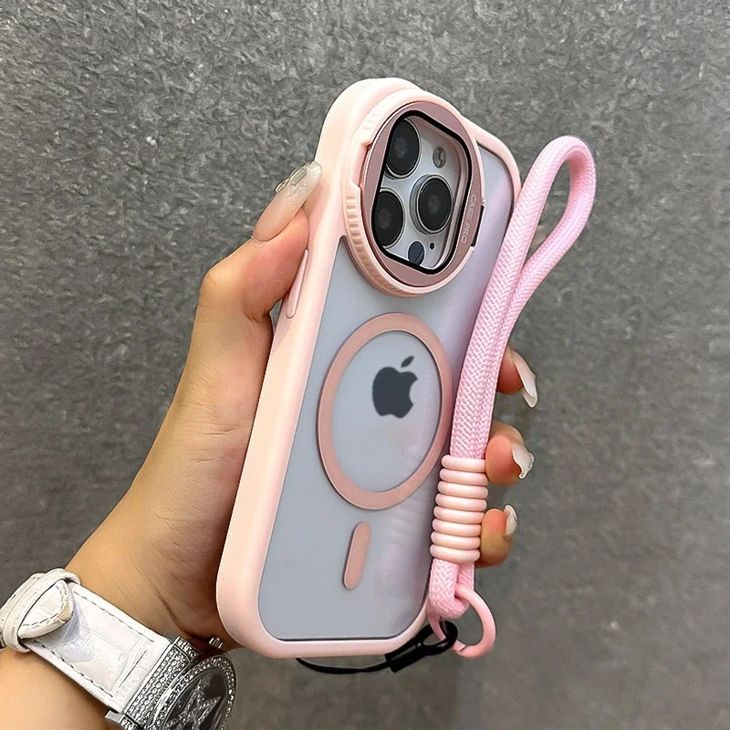 Premium Lanyard MagSafe Phone Case with Magnetic Holder & Bumper Cover