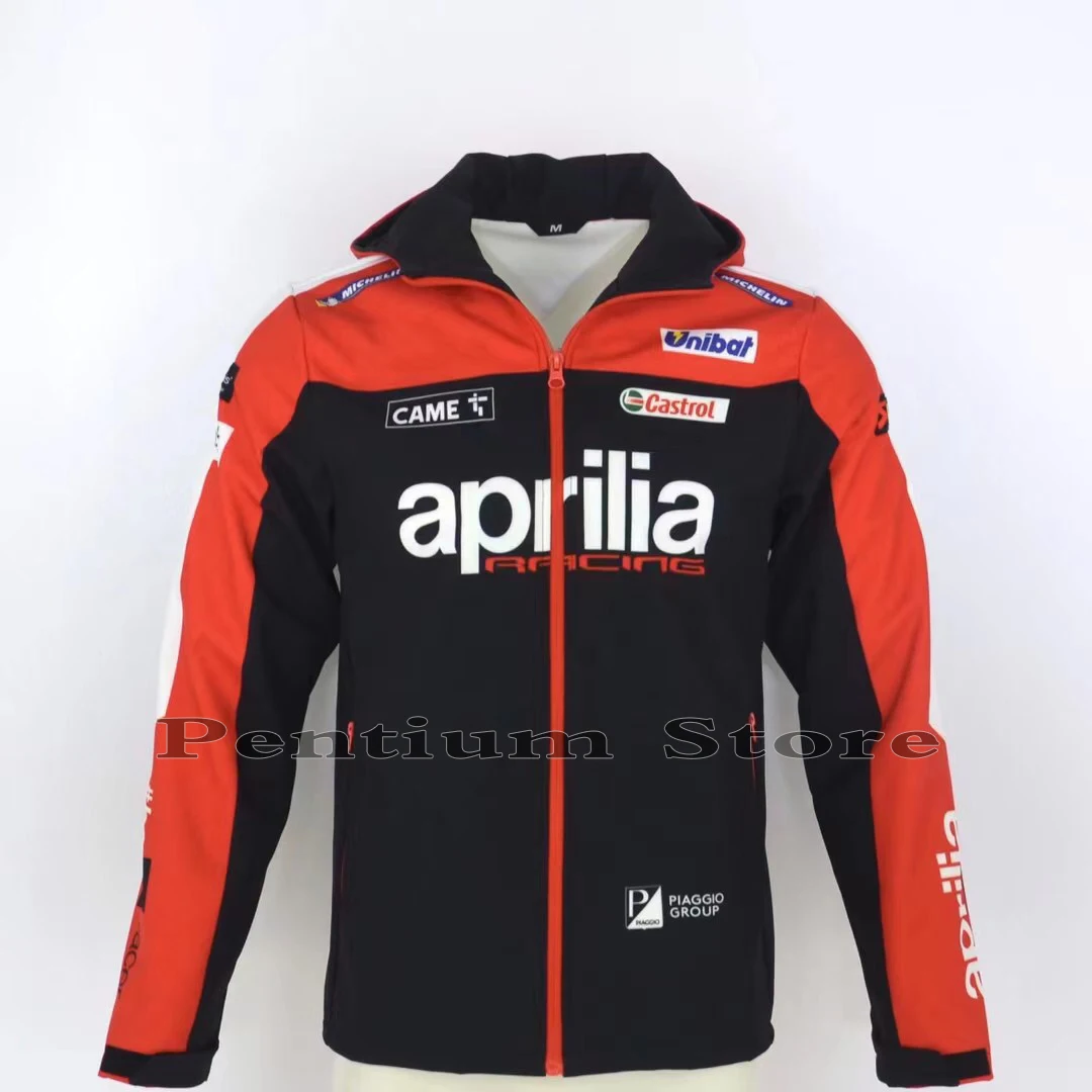 

For Aprilia GP Motorcycle Jackets Racing Hooded Riding Team Tracksuit Outerwear Zipper Closure Keep Warm Windproof Sweatshirt