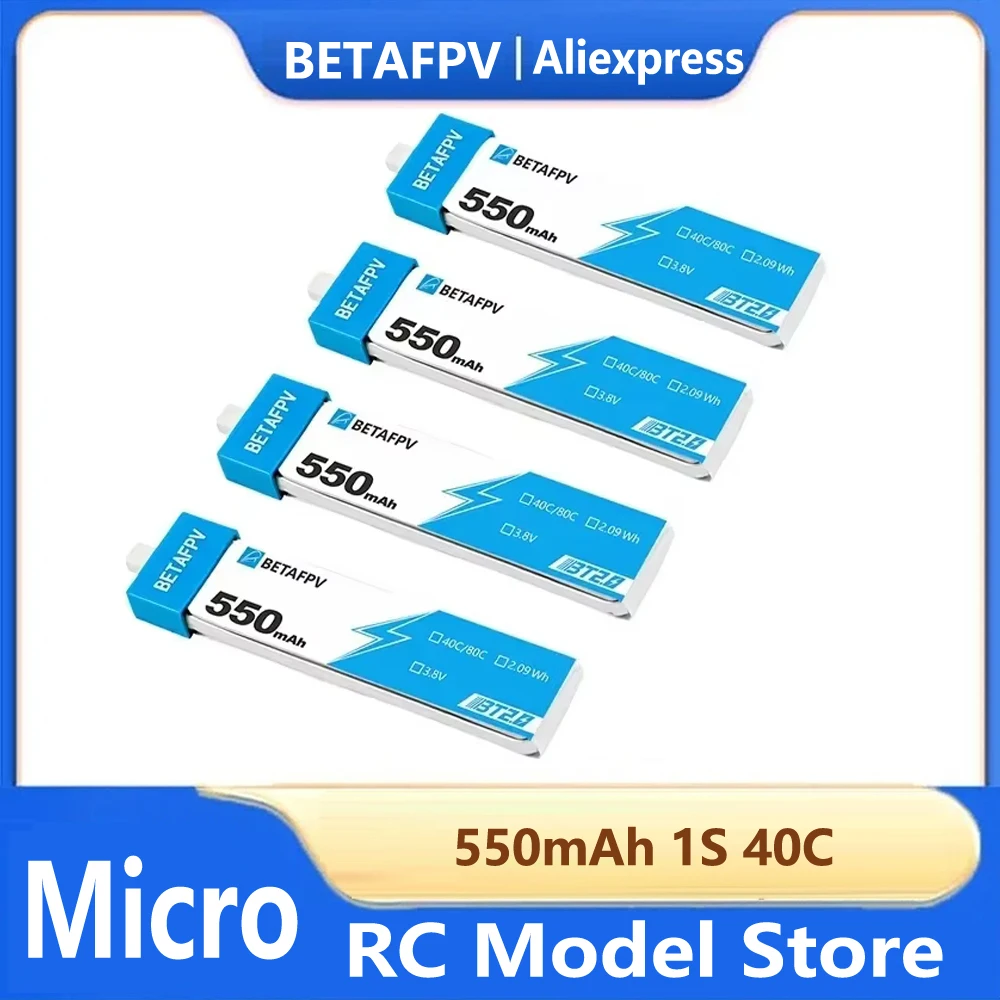 Lot de 4/8 Batteries Lipo 450/550mAh pour Drone FPV Micro