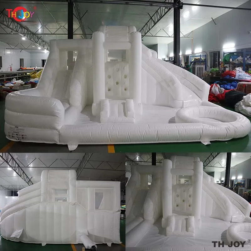 Commercial White Bouncy Castles Water Slide Inflatable Bounce House Jumping Castle For Kids Inflatable Bouncer 2