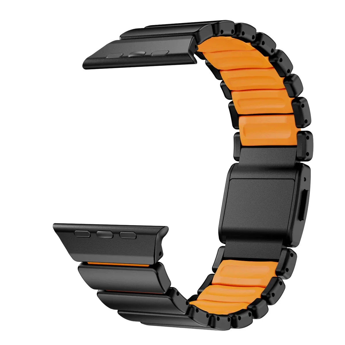Men's Magnetic Sport Metal & Silicone Watch Strap