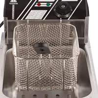 Electric Deep Fryer Professional Adjustable Temperature Stainless Steel Deep Fryer with Lid Basket for Commercial Use 6L 2