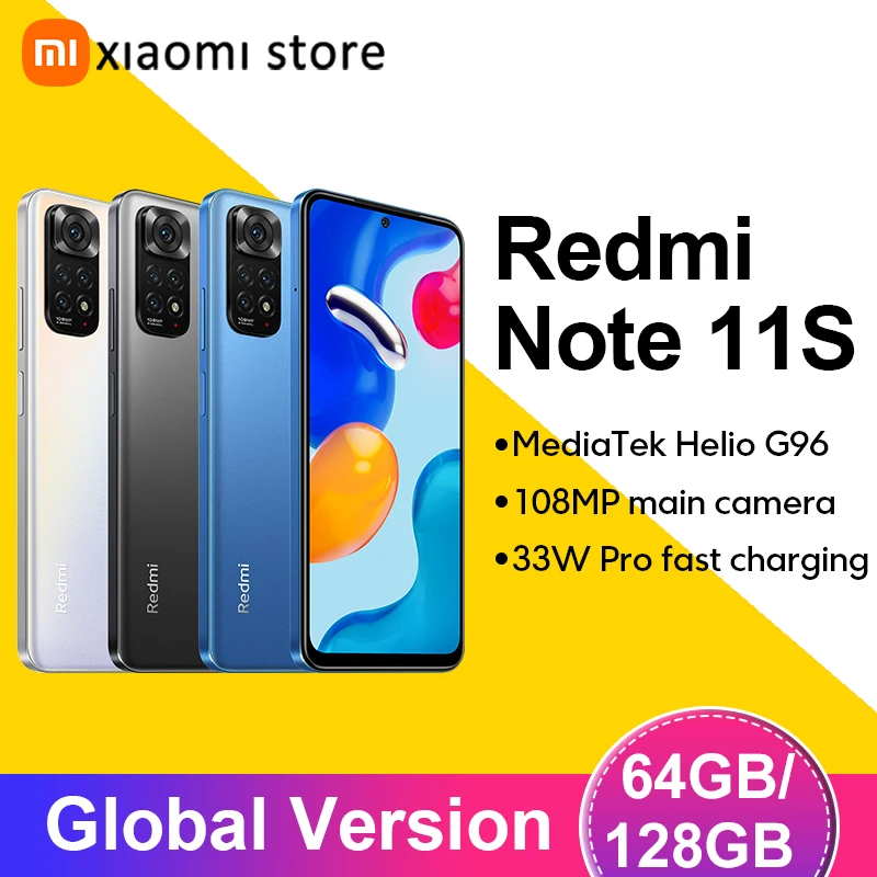 Global Version Xiaomi Redmi Note 11S 6GB 64GB / 128GB Smartphone