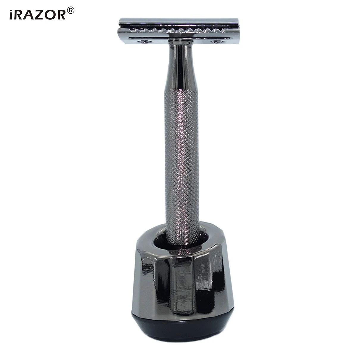 iRAZOR-Classic-Double-Edge-Safety-Shaving-Razor-with-Heavy-Weight-Stand ...