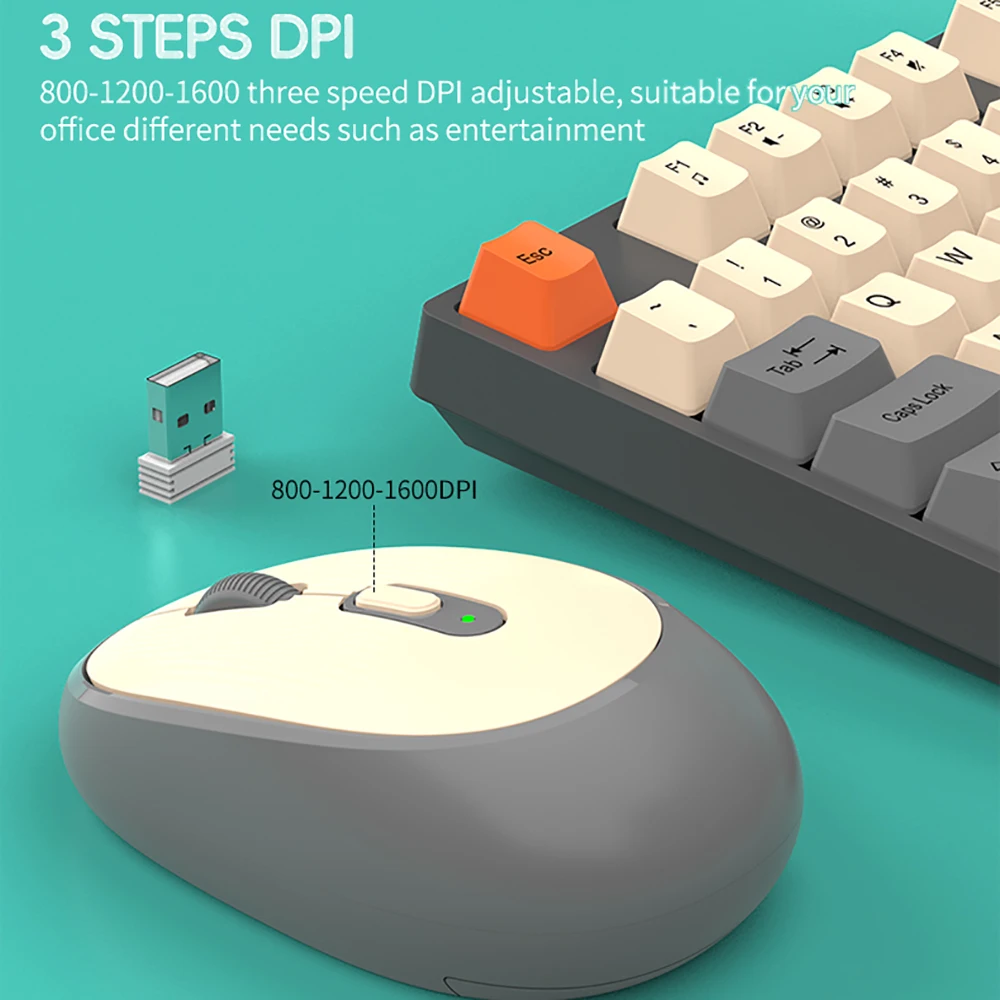 2.4G Wireless Keyboard and Mouse Set Gaming Wireless Keyboard Mouse Combo Wireless Mouse for Laptop Desktop PC Accessories