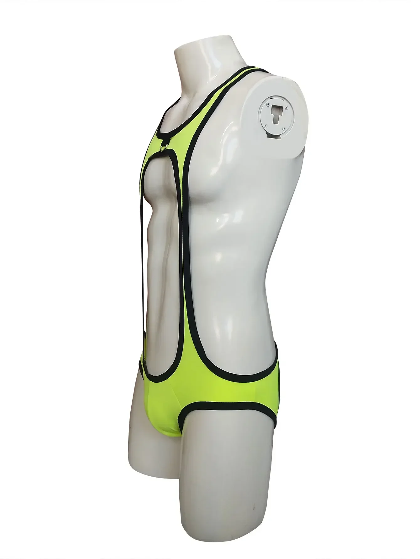 Men's Sexy Nylon Jockstrap Leotard Underwear Wrestling Singlet Bodysuit Breathable Skinny U Convex Suspender Jumpsuits