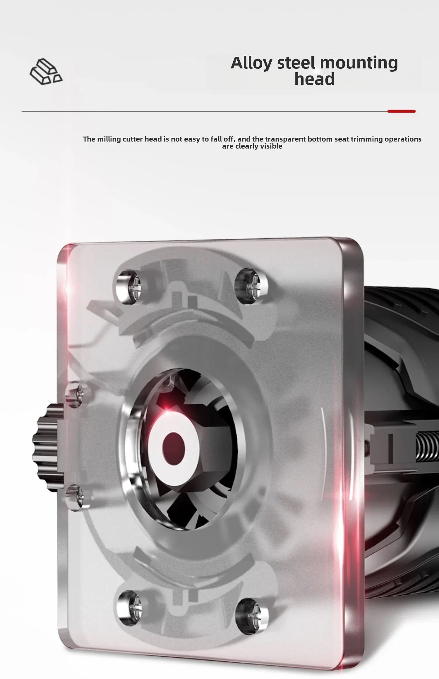 220V Multi-functional Electric Trimmer for Woodworking with Slotting and Engraving Features
