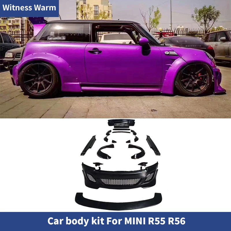 Frp Wide Body Kit For Mini Cooper R55 R56 Front Rear Bumper Lip Spoiler