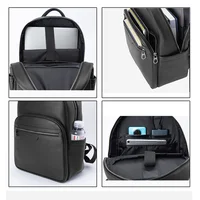 New Brand Genuine Leather Men Backpacks Fashion Real Natural Leather Student Backpack Boy Luxury Computer Laptop Bags 2