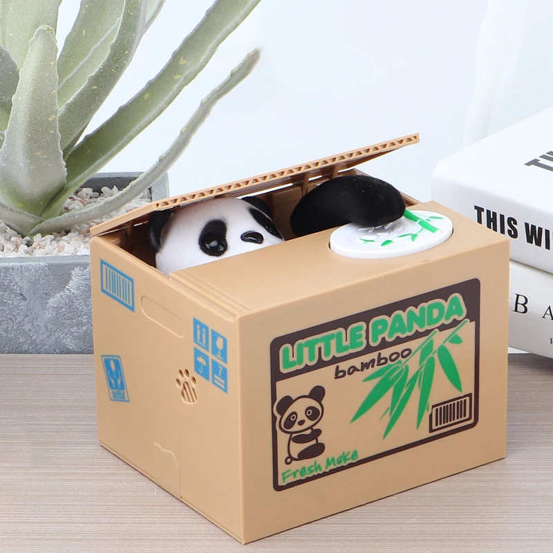 Creative Animal Saving Jar Electronic Bank Stealing Panda Children's Toys Large Capacity Money Box Home Decorations_voghion.com
