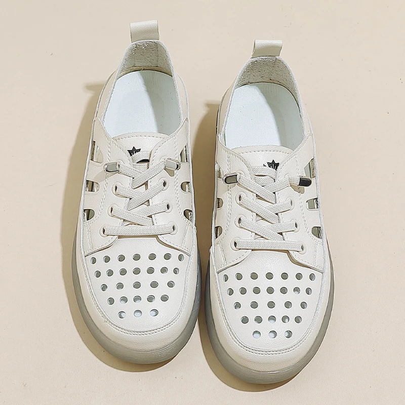 New Women's shoes women Genuine leather Slip on casual shoes Women's Leisure shoes