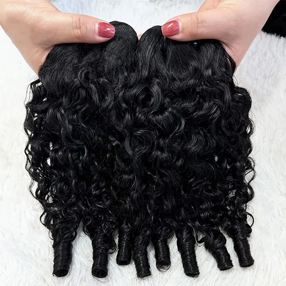 15A Burmese Curly Unprocessed Raw Virgin Human Hair Bundles Thick Sew In Bouncy Curly Hair Weave Extensions Soft Remy