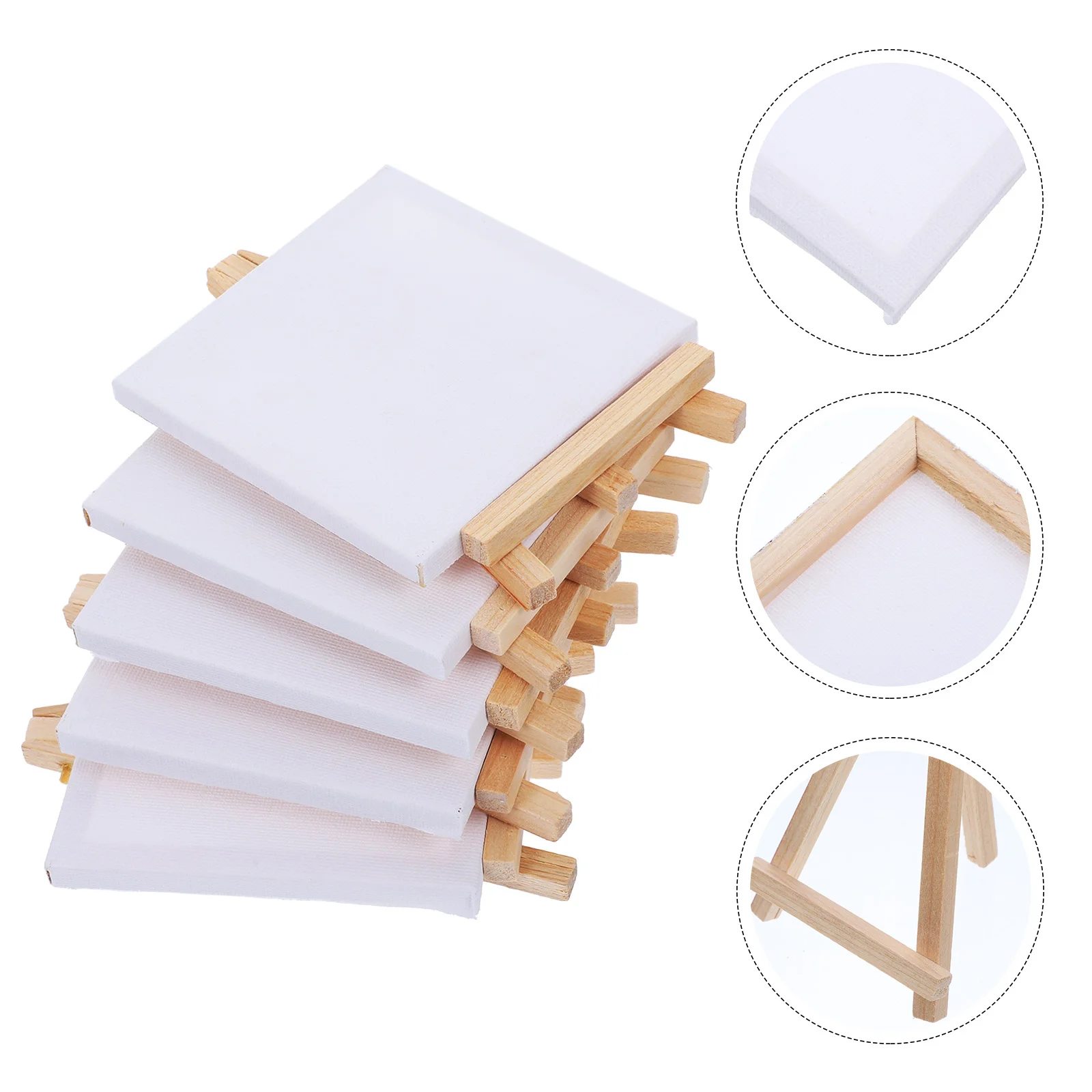 

10 Sets Mini Frame Easel Small Canvas for Kids Sketch Book Holder Stand Miniature