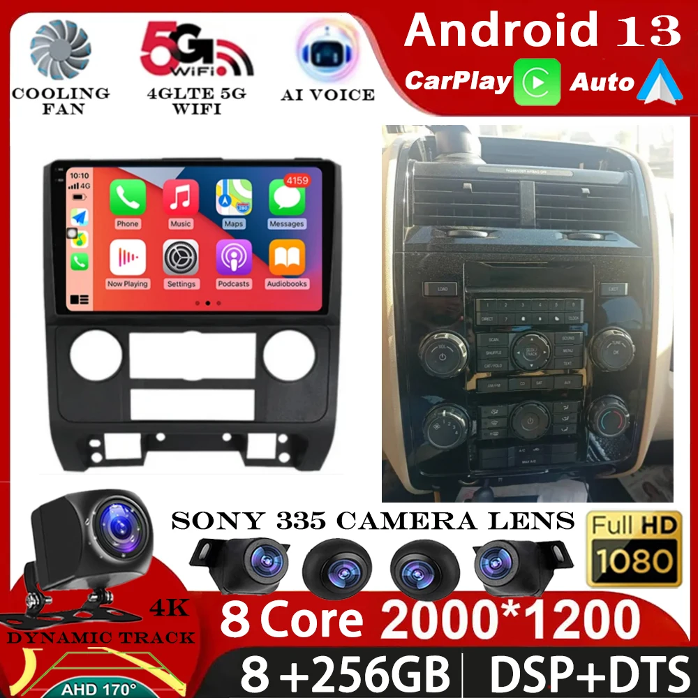 

Автомобильная магнитола Android 13 для Mazda Tribute, Ford Escape, Mercury Mariner 2 2007-2012, Автомобильная магнитола, мультимедийный видеоплеер