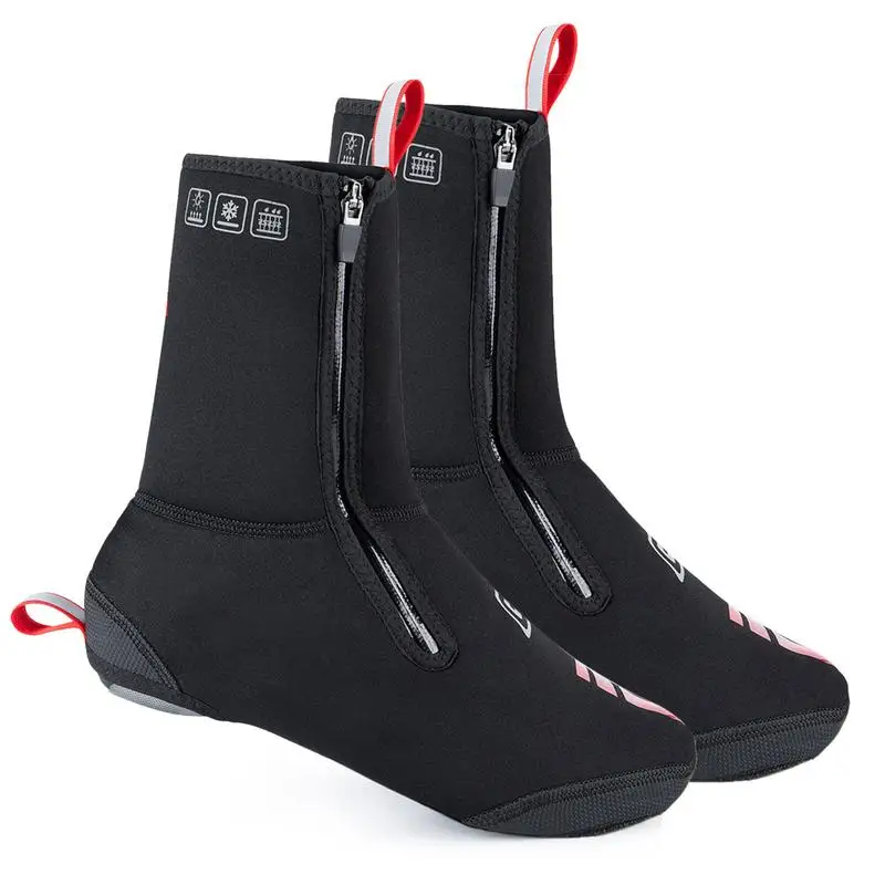 

Велосипедные Чехлы для обуви, водонепроницаемые и теплые велосипедные ботинки, ветрозащитные ботинки, Защитные чехлы для обуви для мужчин и женщин, зимние велосипедные ботинки