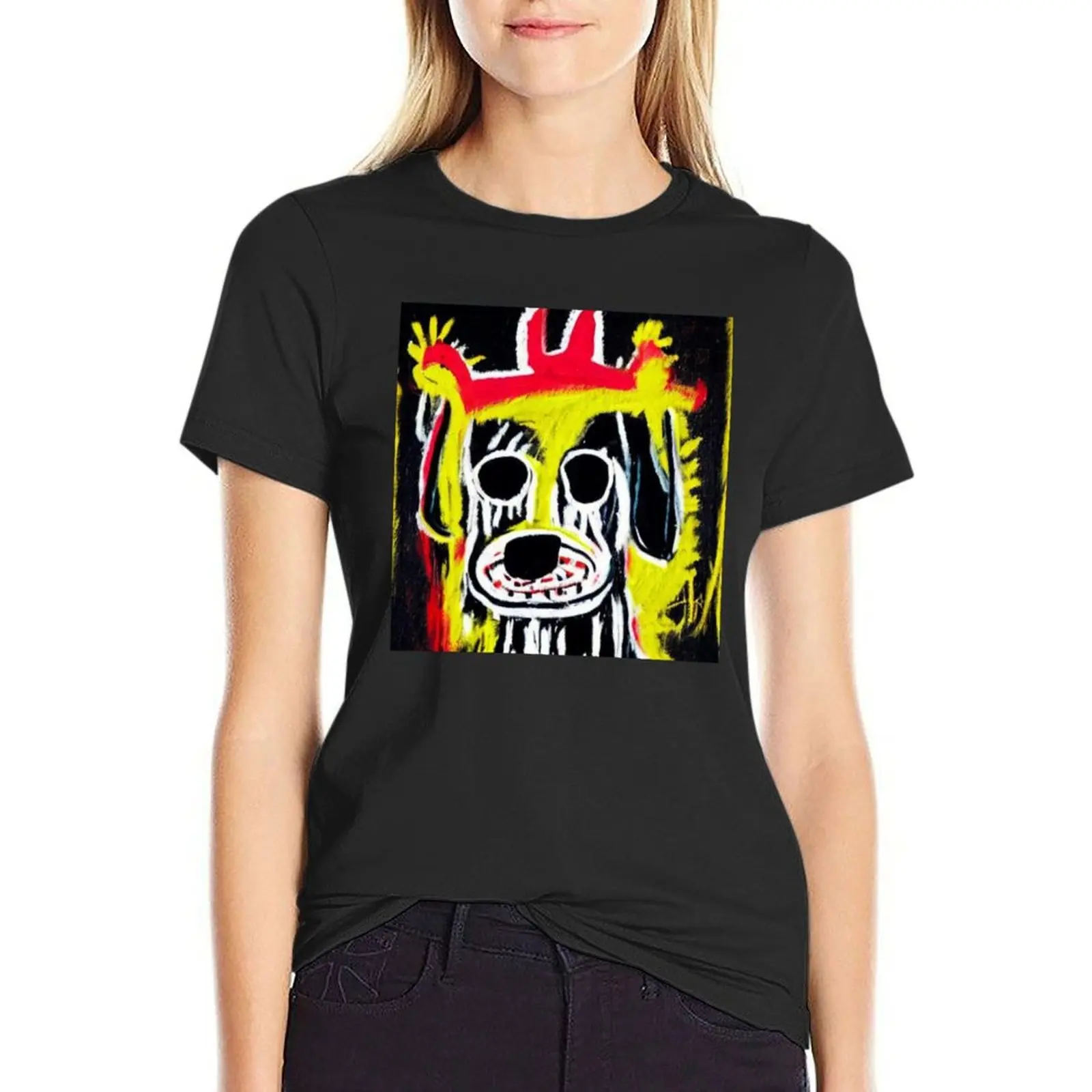 

Puppy Crown Famous Artist Graffiti Style T-shirt anime clothes cute clothes plus size tops t shirts for Womens