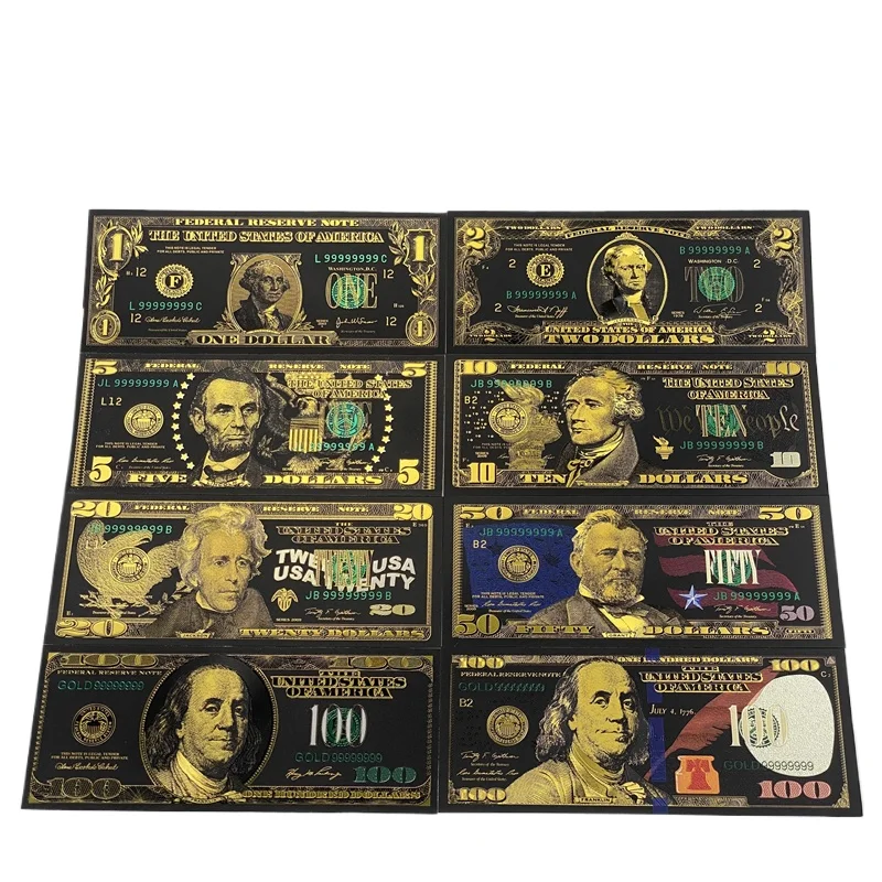 Hot selling Products US Dollar Bill Banknote, Gold Banknote Paper Money Souvenir Currency for collection