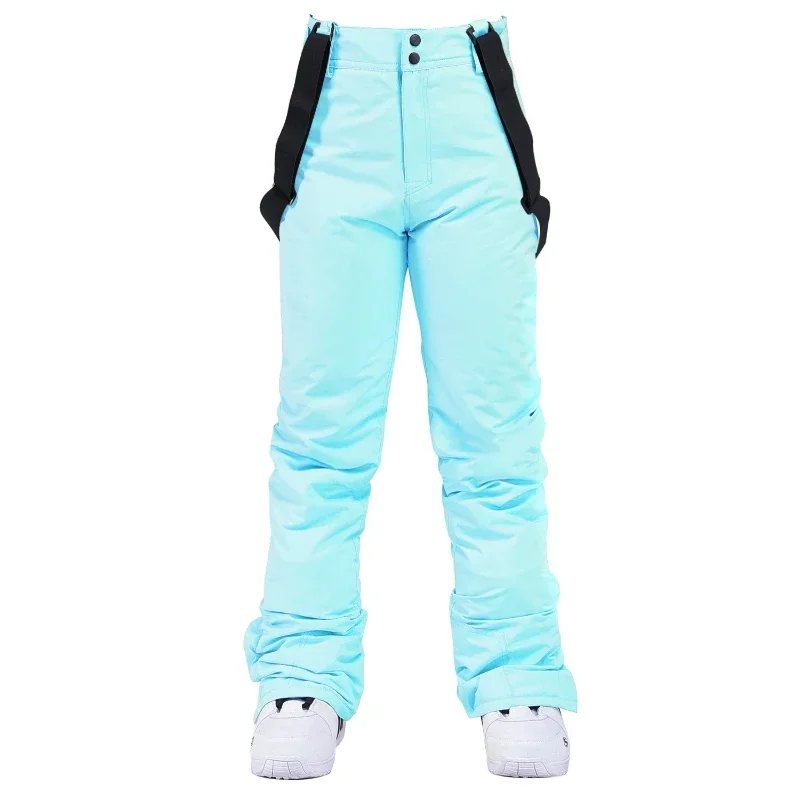 

2024 New Men and Women Ski Pants Snowfield Outdoor Sport Skiing Windproof Cotton Dungarees Warm Thickened Snowboard Strap Pant