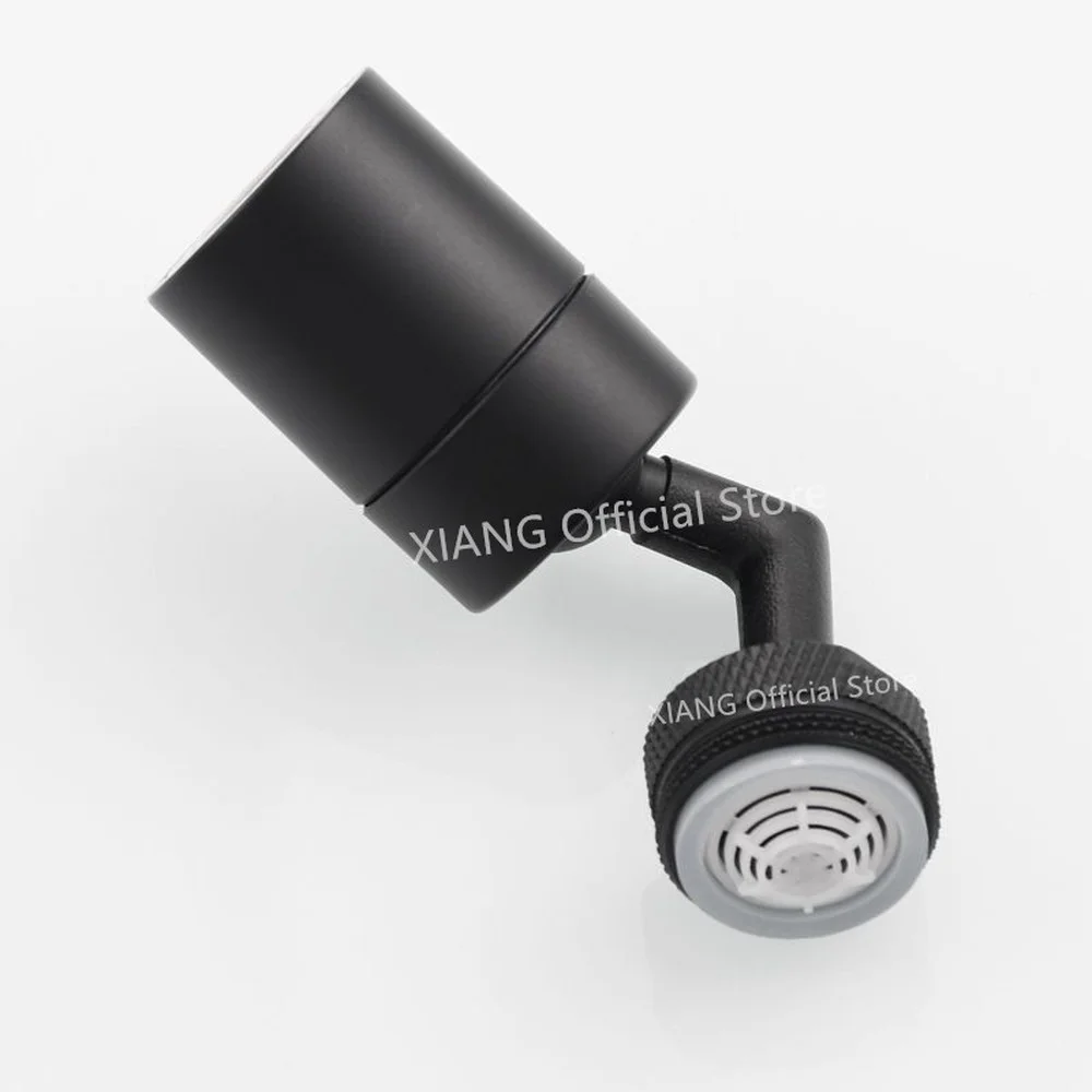 블랙 720 ° 황동 주방 수도꼭지 익스텐더 욕실 탭 회전식 수도꼭지 분무기 익스텐더 절약 물 탭 노즐 어댑터