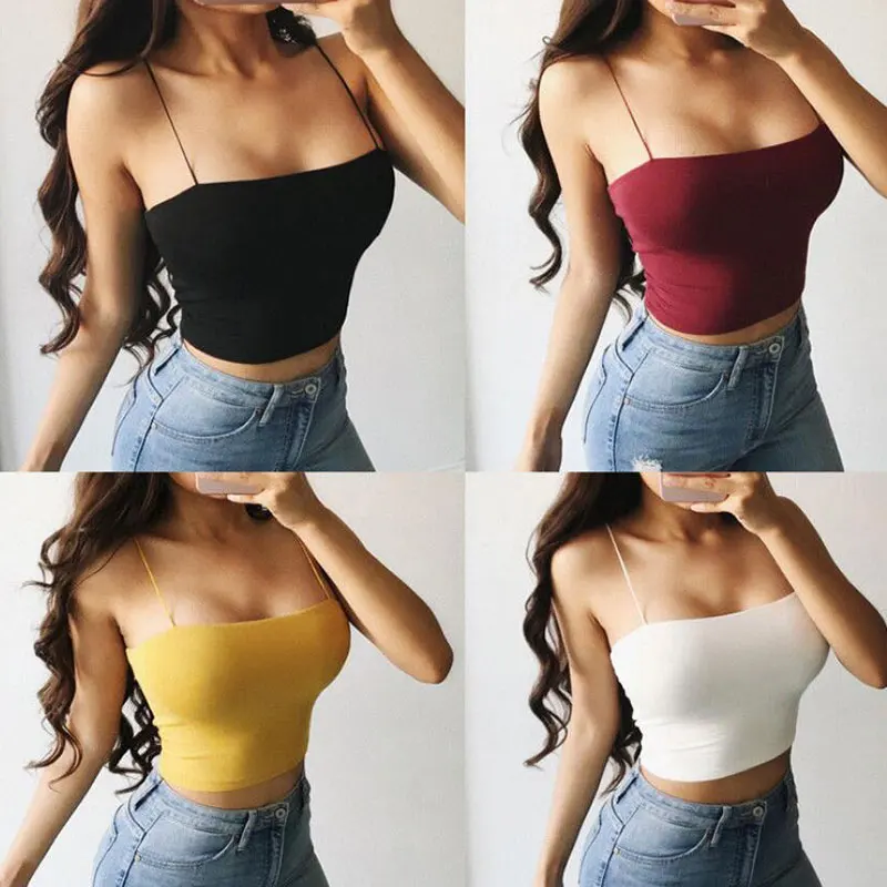 2021 Female Summer Crop Tank Top Women Fashion Deep V Lace Bras Embroidery Floral Tank Top Bra Wrapped Chest Camisole Padded Bra