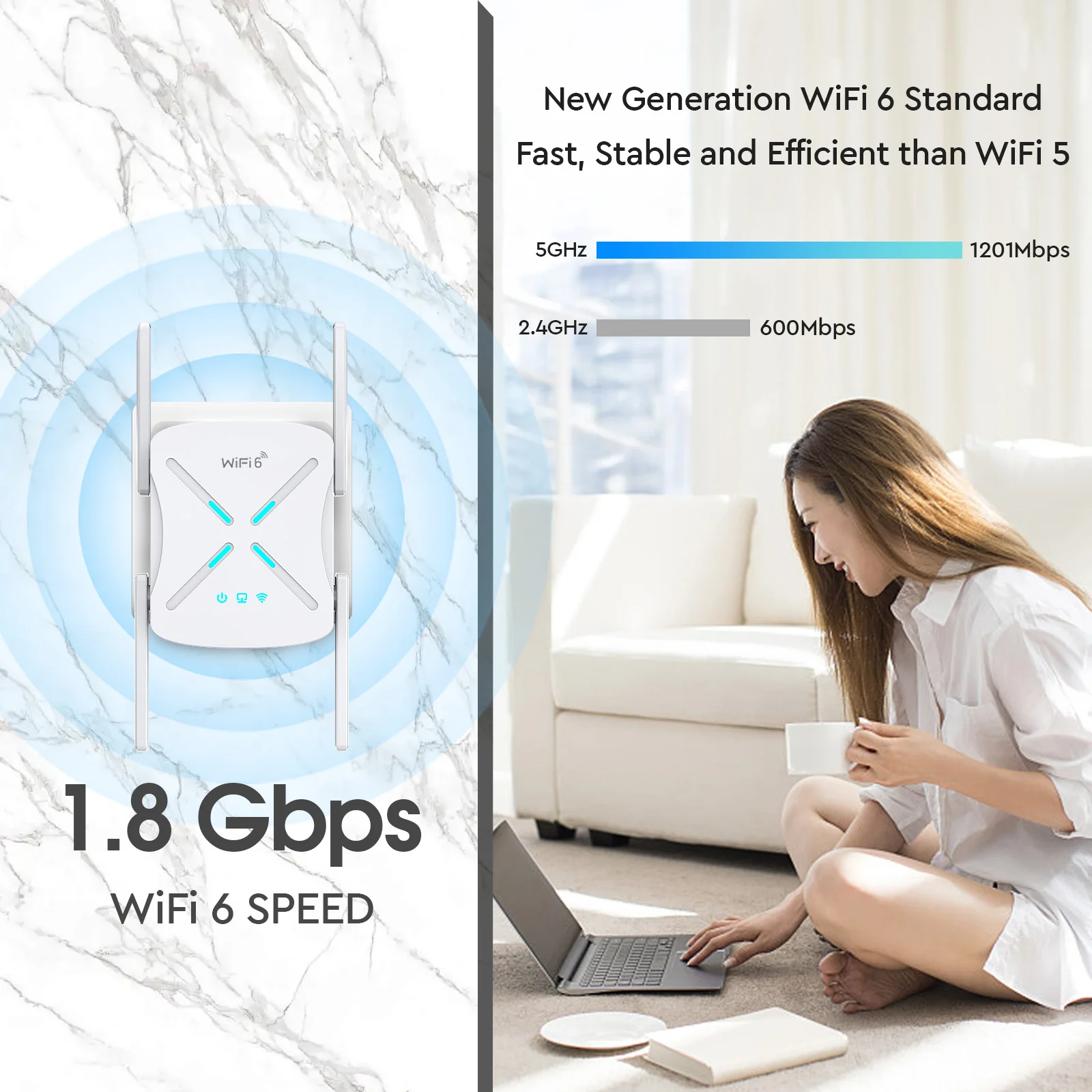 Amplificador Señal Y Extensor De Rango De Wifi Fenvi Para El Hogar,  Repetidor De Wifi De 2.4ghz De 300mbps, Amplificador De Señal Wifi Con  Puerto Ethernet, Wps Y Configuración De 1 Toque