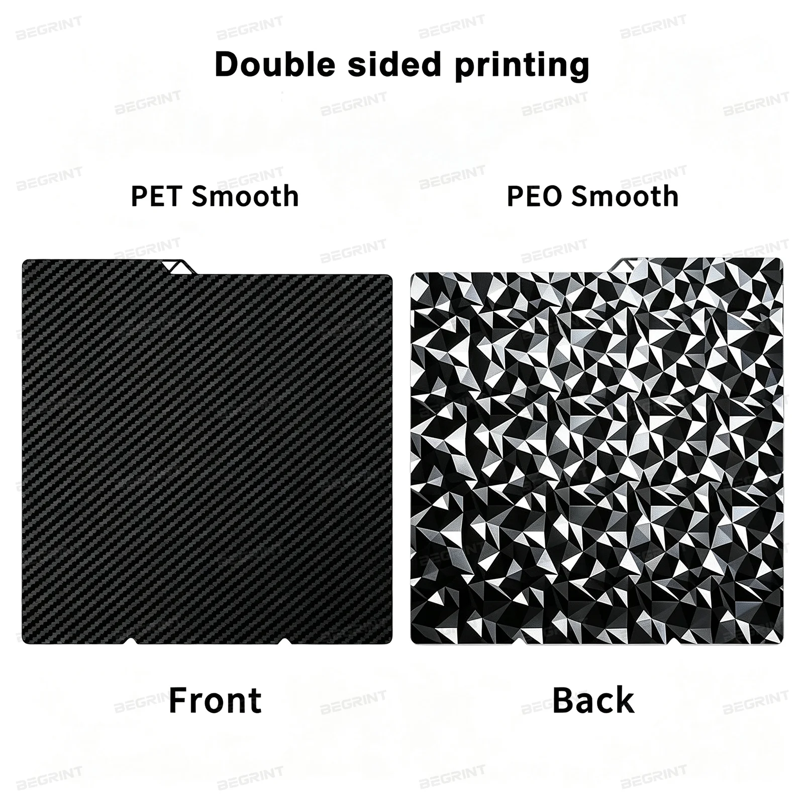 PEI Spring Steel Build Plate with Smooth PEO PET Surface