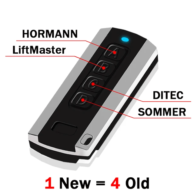 telecommande portail 287-868mhz telecommande universelle porte garage clone  télécommande garage AVIDSEN NOVOFERM BENINCA CARDIN BERNER HORMANN ECOSTAR  V2 FAAC CAME MHOUSE SOMMER V15.0 télécommande portail universelle