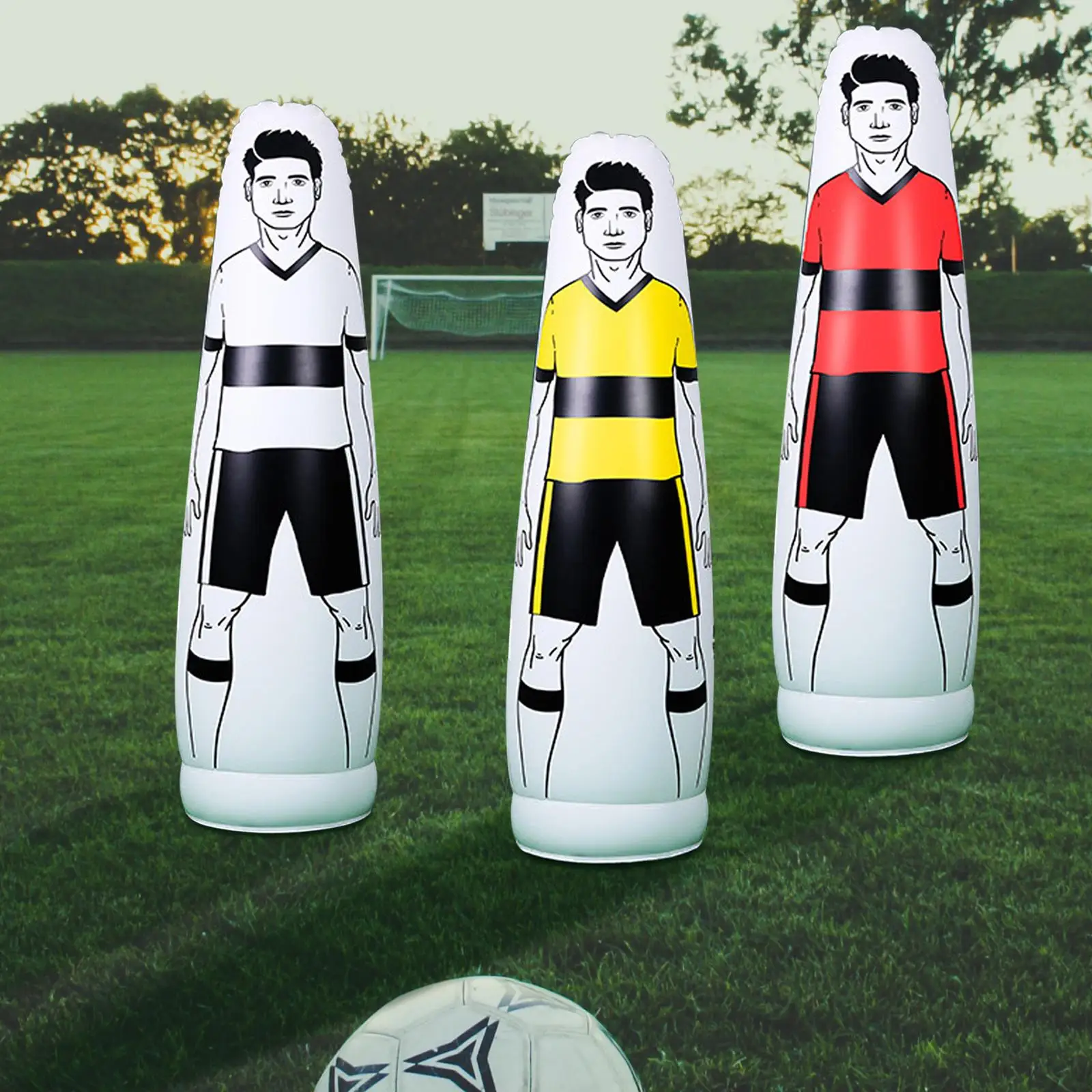 Inflatable Football Training Dummy Soccer Practice Accessory Dribbling Wall Air Mannequin Training Obstacle Dummy Children