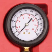 Petrol Engine Cylinder Compression Tester Kit Automotive and Motorcycles Tool 0-300PSI Engine Cylinder Pressure 0-21 Bar Gauge 2