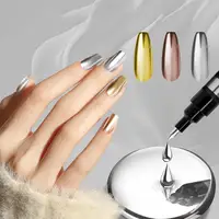 Nail Painting Pen Nail Design Pen Nail Art Pen Set for Diy Salon Fine Tip Chrome Marker for Glossy Mirror Effect Painting Gel 1