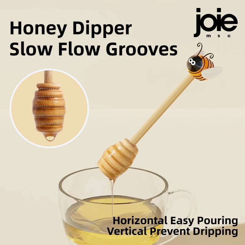 Joie Ceramic Beehive Honey Pot And Wooden Dipper Honey Jar With Lid Stir Bar For Jar Supplies Kitchen Accessories