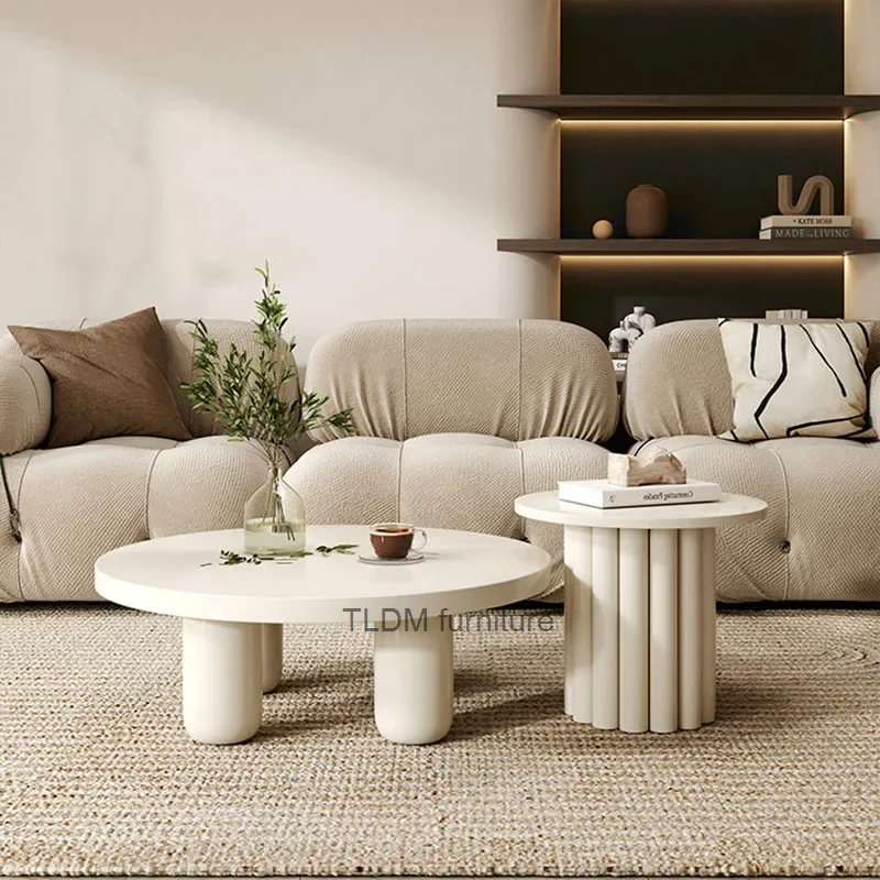 

Aesthetic Japanese Coffee Tables Small Cute Glam Wood Coffee Tables Round Minimalist Mesas De Centro Para Sala Home Furniture