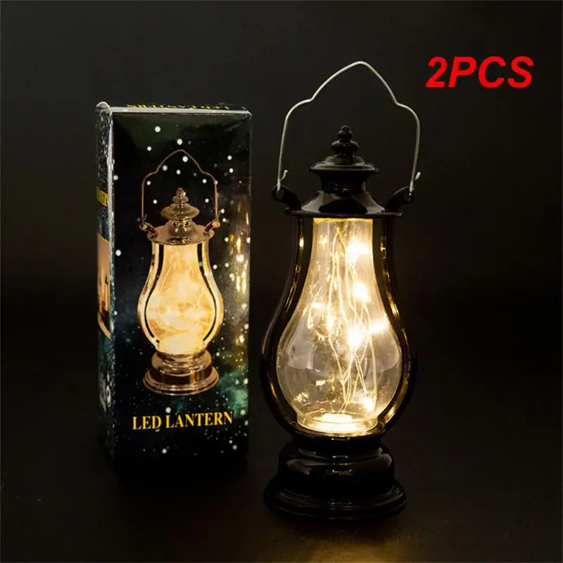 

2PCS Retro LED Oil Lamp Wine Pot-shaped Copper Wire String Light Portable Night Lights Multicolor interior Decorative Desk Lamp