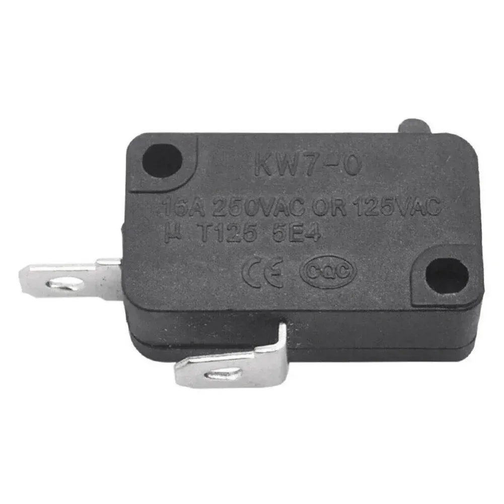 KW7-0 16A Small Switch Air Fryer Microwave Oven Switch Metal Microwave Oven Parts 220v 16A 1Pcs Household Appliances microwave oven spare parts
