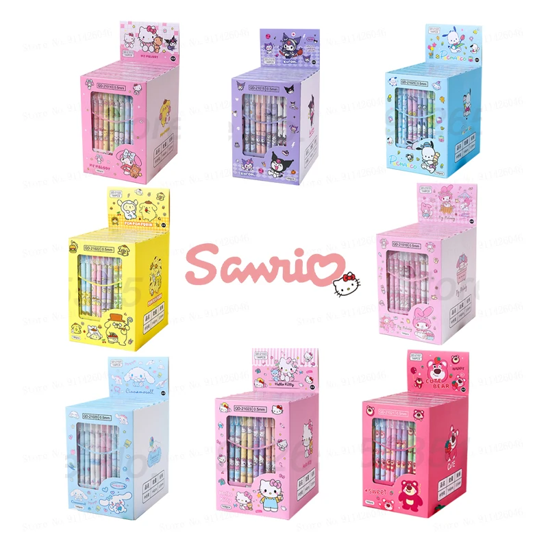 

12-144 шт. Sanrio стираемая нейтральная ручка Hellokitty Melody Kuromi Cinnamoroll роликовая шариковая ручка школьные принадлежности канцтовары оптом