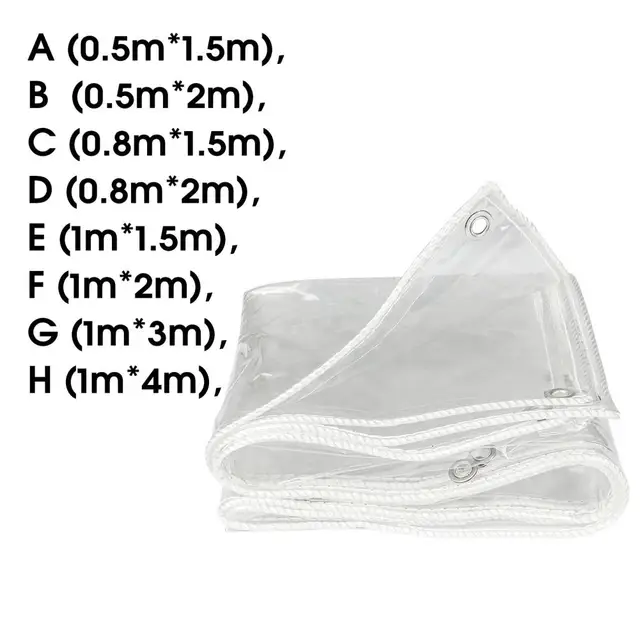Esőfedelek Eső Tarpaulin Átlátszó Vastag Pvc Magas Szilárdságú Korróziógátló Növény Fedele Kerti Háztartási Árukhoz - Image 6