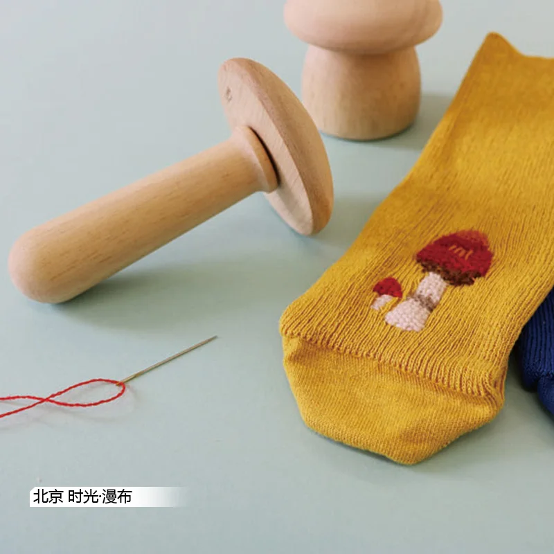 

Fashion Creative Log Small Mushroom Repair Embroidery Tools DIY Home Adult Baby Clothes Skirt Pants Support Embroidery Tool
