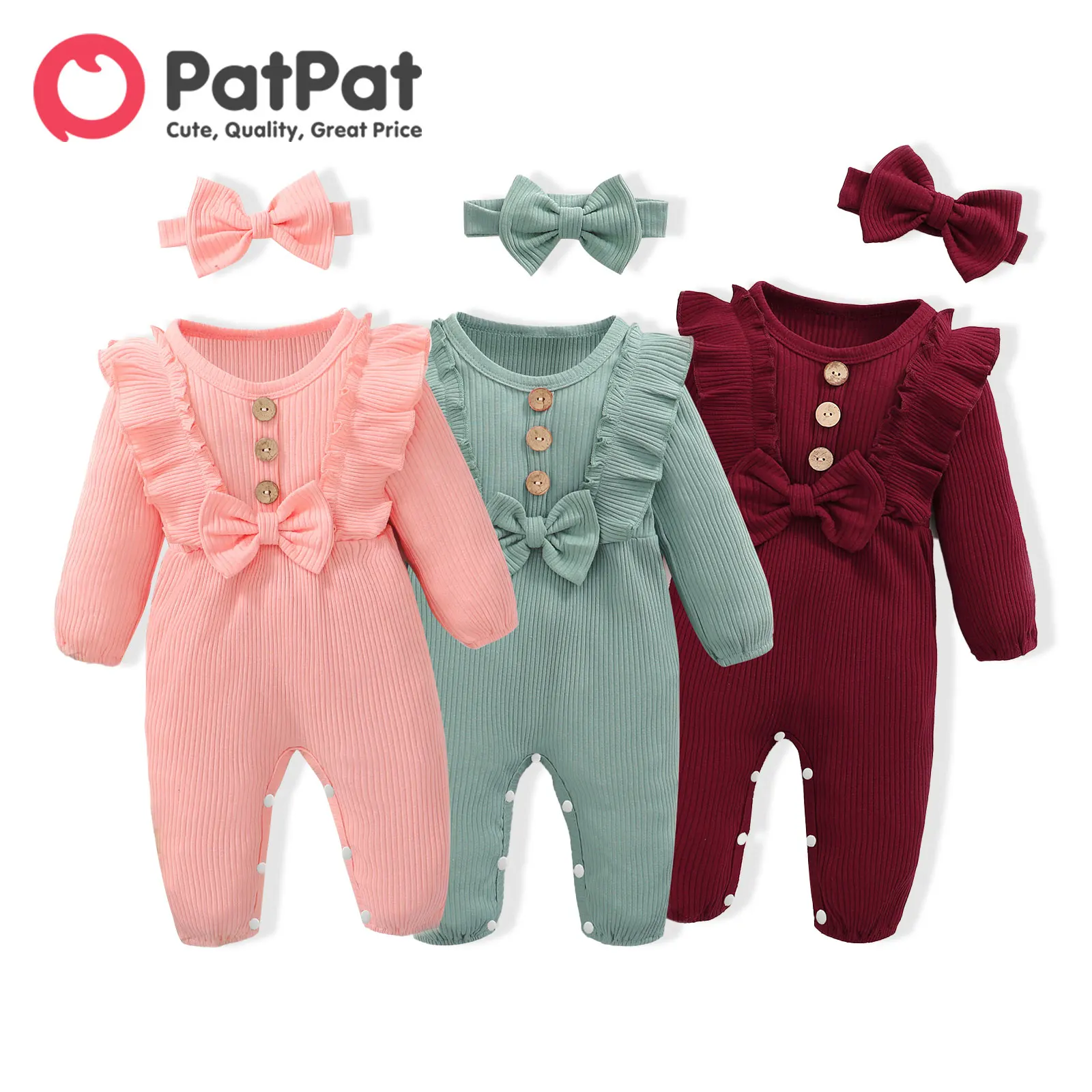 Shobdw Girls Clothing Sets Newborn Baby Girl Cotton Lattice Bowknot | Tunisia