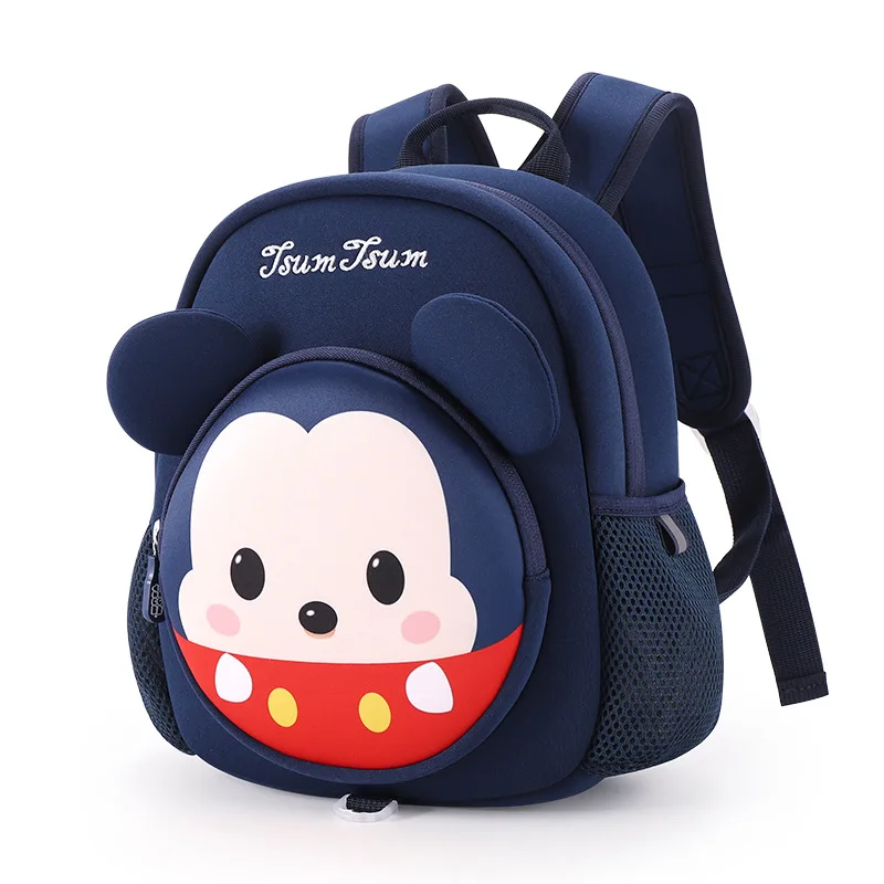 Disney Mickey Tsum Kindergarten Bag For Girls Boy Age 2-8 Student Shoulder Orthopedic Breathable Backpack Large Capacity Mochila